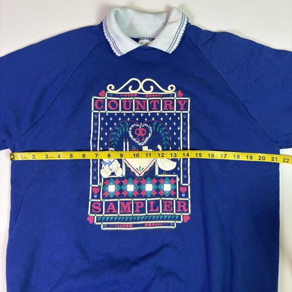 Vintage Gopher Sport Sweatshirt Women's XL Country Sampler Faux Collar Nostalgic - Picture 7 of 15